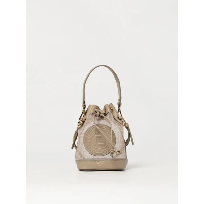 Afbeelding van Roma Bucket Bag Drawstring Closure Wo Beige Clutch Bags