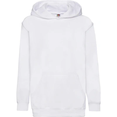 Afbeelding van Fruit Of The Loom Kinder Unisex Sweatshirt Met Capuchon / Hoodie (Wit)