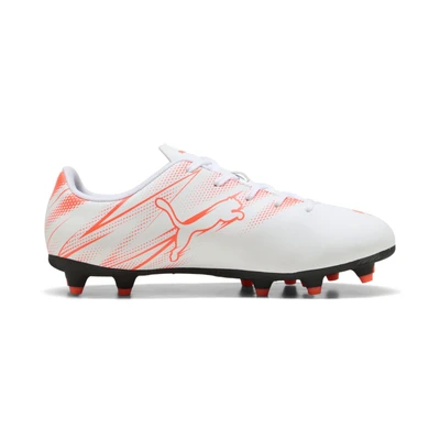 Afbeelding van Puma Attacanto FG/AG JR Unisex Voetbalschoenen voor kunstgras kinderen, Maat: 29, White/glowing red Kunststof