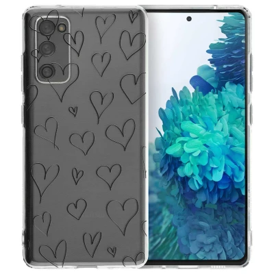 Afbeelding van Samsung Galaxy S20 FE Hoesje Siliconen en TPU (zacht) iMoshion Softcase/Backcover Heart Telefoonhoesje
