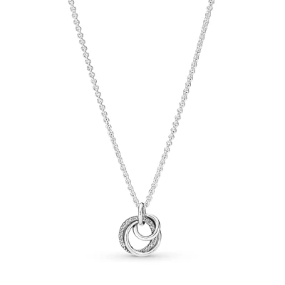 Afbeelding van Pandora 391455C01 Ketting Family Always Encircled zilver zircona wit