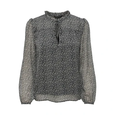 Afbeelding van Only Blouse Onlditsy L/s Wvn Noos 15229700 Black/cera Ditsy Dames Maat XS
