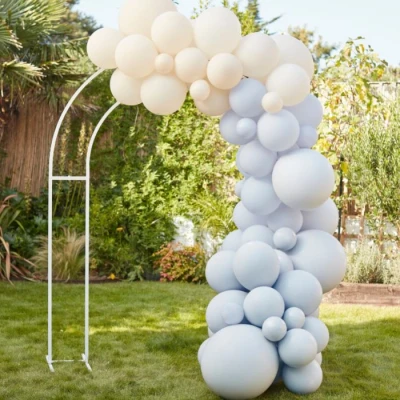 Afbeelding van Blauw en witte ballonnenboog kit per stuk