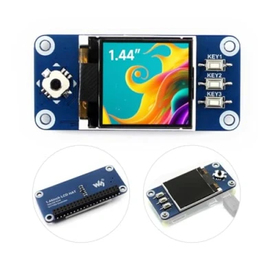 Afbeelding van Waveshare Raspberry Pi 128x128 Pixels 1.44inch LCD Display Hat with Embedded Controller,Communicating Via SPI Interface