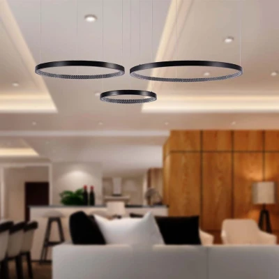 Afbeelding van V TAC VT 7824 Designer plafondlampen hanglampen IP20 Zwarte behuizing 57 watt 6840 lumen 3000K