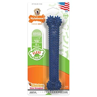 Afbeelding van Nylabone Moderate kauwbot met Kipsmaak Voor een Gezond Gebit van je Hond XS, S, M, L Large