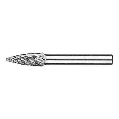 Afbeelding van PFERD SPG 0820/6 ALLROUND hardmetalen hoogrendementsstiftfrees spitse boogvorm 8x20mm 6mm universeel grof 21001020