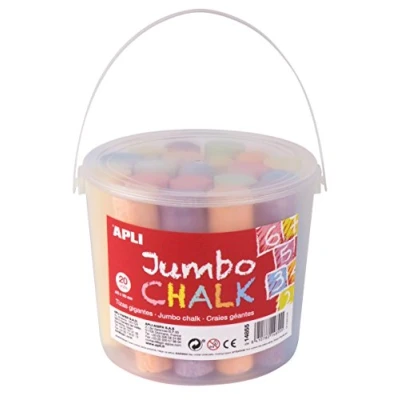 Afbeelding van Apli kids 14855 Jumbo krijt diverse kleuren 20 u.,JUMBO 2,5 x 10,5 cm,Diverse stuks
