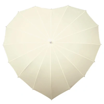 Afbeelding van Impliva paraplu hartvormig handopening 110 cm gebroken wit