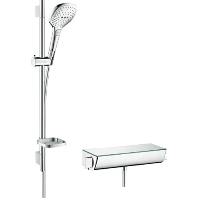 Afbeelding van hansgrohe Raindance Select E 120 renovatieset 65 cm met EcoStat thermostaat chroom 3 straalsoorten