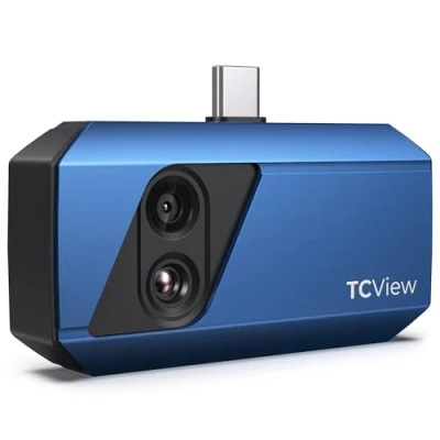 Afbeelding van TOPDON TC001 Plus Warmtebeeldcamera Android, 256 x 192 IR resolutie met visuele camera, 20 C tot 550 temperatuurbereik, 25 Hz beeldfrequentie, dual lens, warmtebeeldcamera&#039;s voor smartphone,