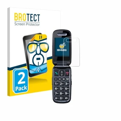 Afbeelding van BROTECT (2 Stuks) Schermbeschermer voor Panasonic KX TU466 Screen Protector Transparant