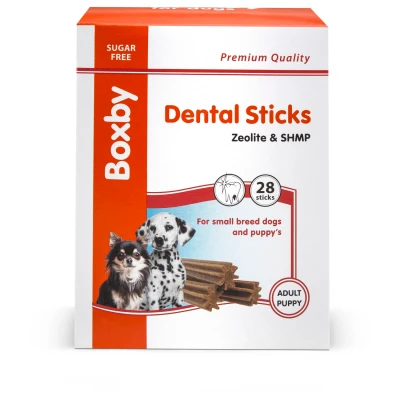 Afbeelding van Boxby Dental Sticks Puppy &amp; Small Dog Hondensnacks Kip 320 g 28 stuks
