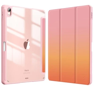 Afbeelding van Fintie Hybrid dunne hoes voor iPad Air 11 inch M2 (2024), 5e generatie (2022) / 4e (2020) 10,9 met transparante achterkant en pennenhouder, Sunset Ombre