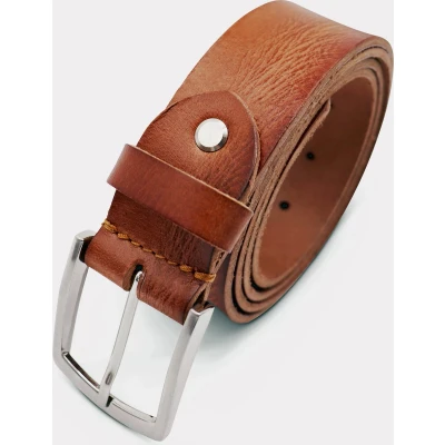 Afbeelding van Safekeepers riem heren Dames Leren 40 mm brede 95 cognac