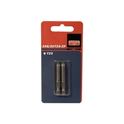 Afbeelding van Bahco x2 bits t25 50mm 1 4inch dr standard. 59S/50T25 2P