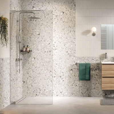 Afbeelding van Inloopdouche Sealskin Pure Type A3 90x200 cm Helder Glas Antikalk Zilver Hoogglans