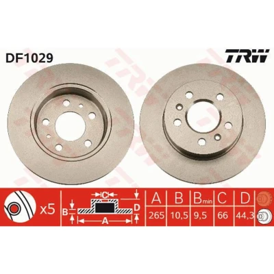 Afbeelding van Trw Remschijf DF1029