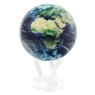 Afbeelding van MOVA Globe Earth with Clouds 6&quot; Base, Solar Powered Rotating No Need of Battery or Chord, Unique Gift and Decoration