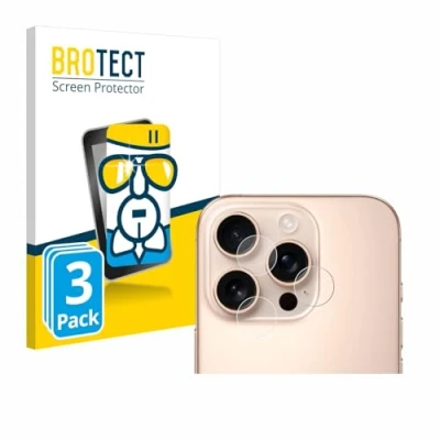 Afbeelding van BROTECT Glas Screen Protector voor Apple iPhone 16 Pro Max (ALLEEN Camera Lens) (3 Stuks) Schermbeschermer [9H Hardheid, Beschermglas Folie niet Glas]