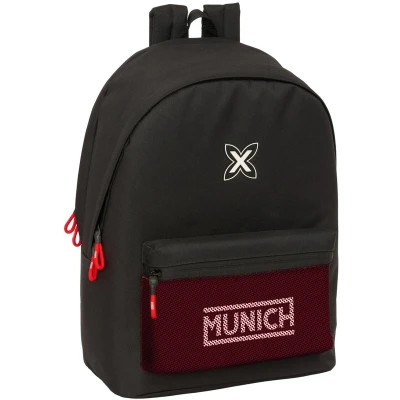 Afbeelding van Schoolrugzak munich +usb Zwart 31 x 44 18 cm