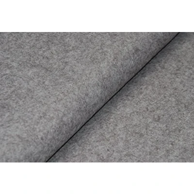 Afbeelding van Ambachtelijke Wol/Viscose Vilt Stof Materiaal Marl Grijs V1, 1Mtr 100cm x 90cm