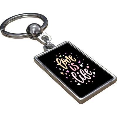 Afbeelding van Love is Life Sleutelhanger Cadeau Verjaardag Kerst Kado Valentijn