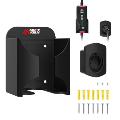 Afbeelding van MCEVKELN Type 2 EV Opladerhouder Wandhouder oplaadhouder, oplaadkabelorganizer, oplaadstationaccessoires voor verschillende maten, max 13 x 9 cm