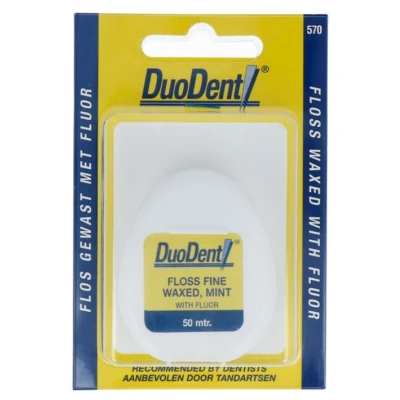 Afbeelding van Duodent Floss fine waxed fluor 50 meter 1 stuks