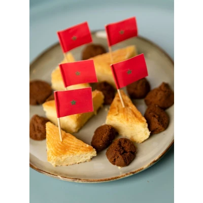 Afbeelding van Prikkers Marokkaanse vlag Marokko 50 stuks