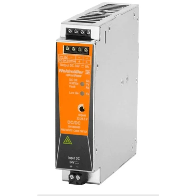 Afbeelding van Weidmuller pro dcdc 120w 24v 5a power supply switch mode unit 24 2001800000
