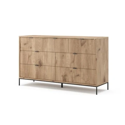 Afbeelding van Vicco Dressoir &quot;Eliza&quot;, Viking Eik, 140 x 81 cm met 7 laden