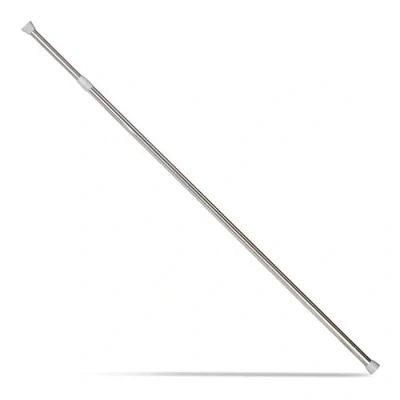 Afbeelding van Relaxdays klemstang uitschuifbaar telescopische douchegordijnstang zonder boren zilver 130 220 cm