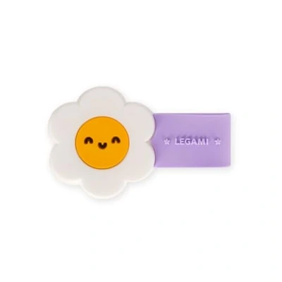 Afbeelding van Legami Magnetische clip, Daisy motief, clipsluiting om kabels netjes te houden, pennen aan de notebook bevestigen, hoofdtelefoon bij elkaar 4,8 x 3,3 cm