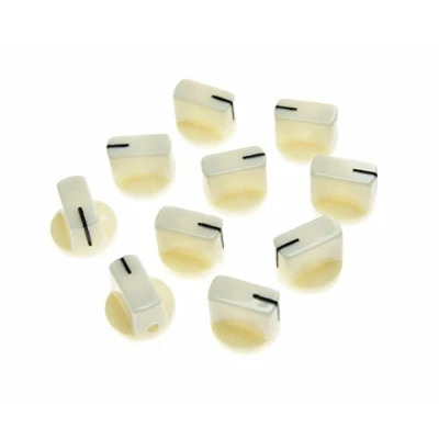 Afbeelding van Dopro 10Pcs Gitaar AMP Effect Pedaal Knoppen Pointer Knop Met Set Schroef Wit