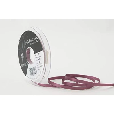 Afbeelding van Berisfords Dubbel gezicht Poly satijnen lint, druif, 5 mm