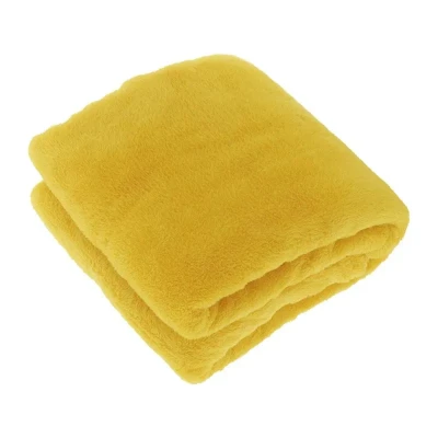 Afbeelding van Unique Living Justin plaid 150x200cm bamboo yellow