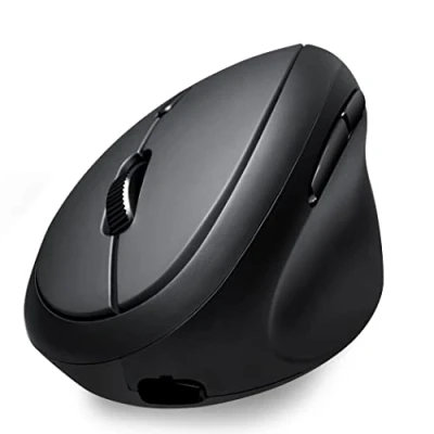 Afbeelding van Perixx PERIMICE 819B Bluetooth draagbare verticale muis Draadloze 3 in 1 multi apparaat Spec Silent Click Draagbaar compact formaat zwart rechtshandig