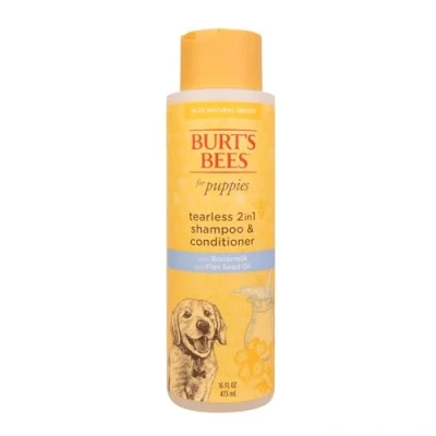 Afbeelding van Burts Bees Tearless 2 in 1 Shampoo en Conditioner voor puppy&#039;s met karnemelk lijnzaadolie, 473ml, wit