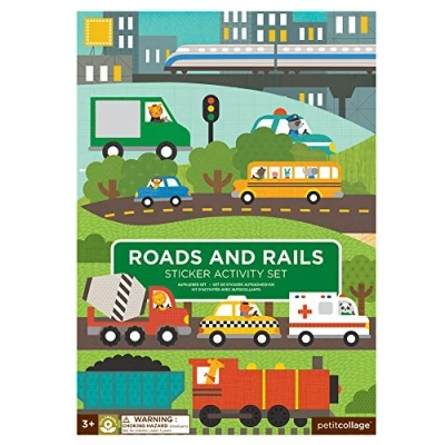 Afbeelding van Stickerboek Roads &amp; Rails Petit Collage