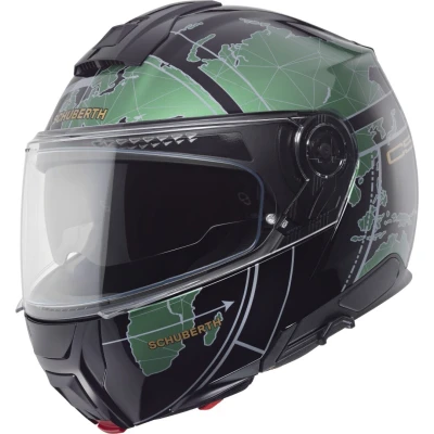 Afbeelding van Schuberth C5 Globe Helm, zwart groen, afmeting L voor man