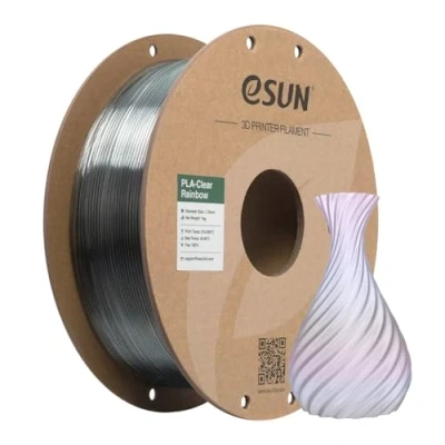 Afbeelding van eSUN Helder Regenboog PLA Filament 1.75mm, Doorschijnend Veelkleurig 3D Print 1KG Spoel (2.2 LBS) voor Printers (Paars blauw grijs, 1KG)