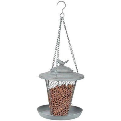 Afbeelding van Esschert Design Grey Metal Pindasilo
