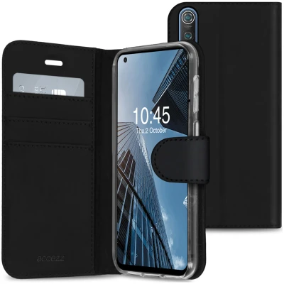 Afbeelding van Xiaomi Mi 10 Hoesje Kunstleder Accezz Bookcase Zwart Telefoonhoesje