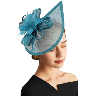 Afbeelding van DRESHOW Fascinator Hoeden Thee Feest Hoed Vintage Pillendoos Hoofdband Cocktail Hoofddeksels voor Meisjes en Vrouwen