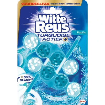 Afbeelding van Witte Reus Toiletblok turquoise actief 2 stuks
