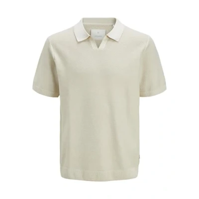 Afbeelding van Jack &amp; Jones Premium Jprcceaston Split NECK Poloshirt, Heren, Maat: XS, Whitecap gray