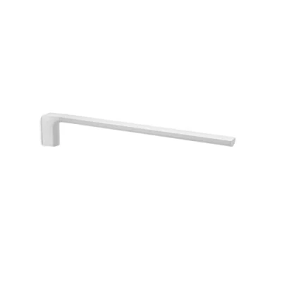 Afbeelding van GEDY Kuala Lumpur handdoekhouder voor badkamer met een vaste arm van roestvrij staal, kleur wit, afmetingen 6,6 x 2,6 41 cm en gewicht 0,385 kg