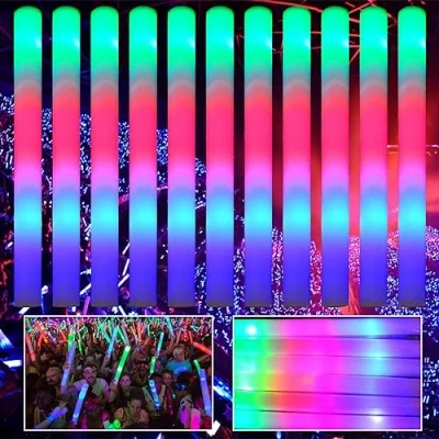 Afbeelding van Foam glowsticks, 42 stuks LED Glowsticks Party Supplies, met 3 Modi, voor Bruiloften, Verjaardagen, Kerstmis, Feesten