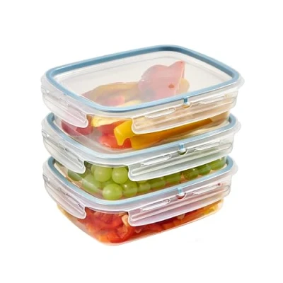Afbeelding van Snips Set van 3 voedselcontainers, 1,40 l, rechthoekig, x gemaakt in Italië, BPA vrij